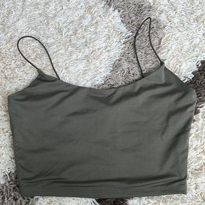 Silky strap crop top